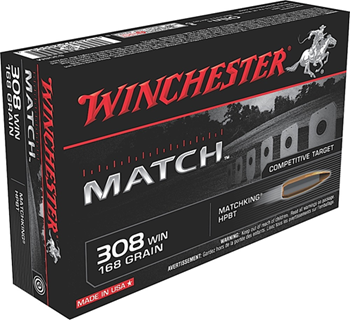 Winchester Ammu 14375 Winchester Ammo S308M Supreme 308 Winchester/7.62 NATO 168 GR Sierra MatchKing B