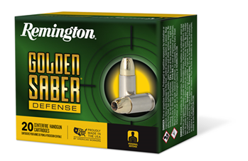 143908 Remington Ammunition 27604 Golden Saber Defense 9mm Luger 147 gr Brass Jacket Ho