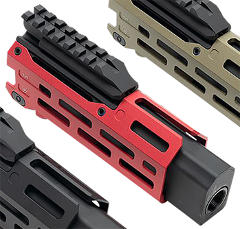 144022 Strike Industries CEVOHG6RED Strike  6" M-Lok Red Aluminum with Faux Suppressor