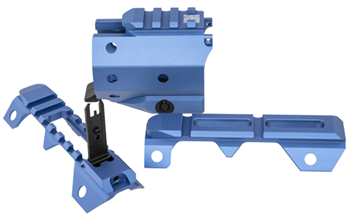 144047 Strike Industries GRIDLOK-SIGHTS-BLU GridLok Sight and Rail Attachments Blue Alu