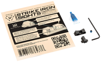 144050 Strike Industries P320-SIGHTS-STN Iron Sights  Standard Height Black Stainless S