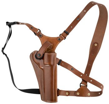 144072 Galco GA128 Great Alaskan Chest Holster Tan Leather Chest S&W L Frame 586 6"/Rug