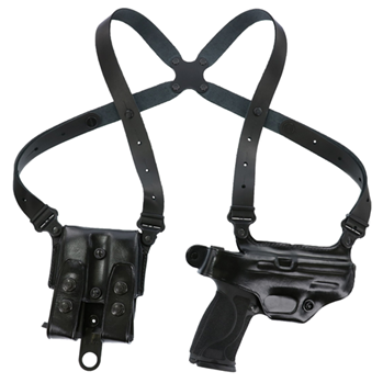 144077 Galco MC11870RB Miami Classic Shoulder System Black Leather Sig P365 Right Hand