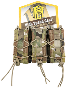 144509 High Speed Gear 11PT03MC TACO MOLLE Triple Pistol Magazine Pouch MultiCam Nylon