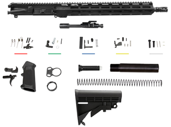 Aim Sports Inc 144839 Aim Sports AR5CUB5 Complete AR-15 Build Kit  5.56x45mm NATO 16" Black Hardcoat A