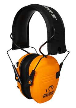 Gsm Outdoors 145473 Walker's  Razor Slim Electronic Muff Polymer 23 dB Over the Head Blaze Orange Ea