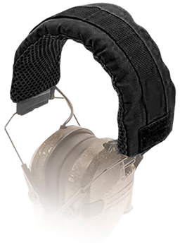 Gsm Outdoors 145476 Walker's  Razor Headband Wrap Nylon Black with Molle Webbing