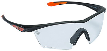 146426 Beretta USA OC031A2354014HUNI Clash Shooting Glasses Clear Lens Black with Orang