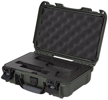 Nanuk (plastica 146616 Nanuk 909GLOCK6 909 Glock Compatible Case Waterproof Olive Resin with Closed-Cel