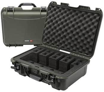 Nanuk (plastica 146624 Nanuk 9254UP6 925 4 UP Pistol Case Waterproof Olive Resin with Closed-Cell Foam
