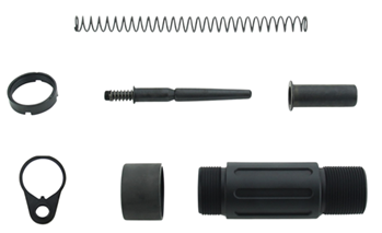 Tacfire 146762 TacFire  Short Buffer Tube System  Black Anodized Aluminum with QD End Plate for