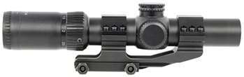 Tacfire 146788 TacFire SC1424G2M SC1424-G2  Black 1-4x 24mm Illuminated Red Mil-Dot Reticle