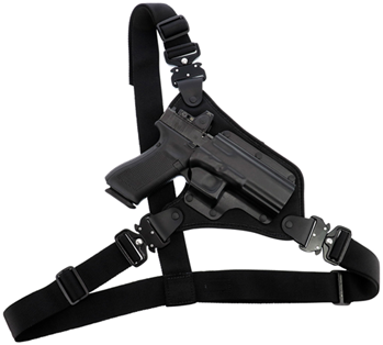 147111 Galco HR248RB High Ready Chest Holster Open Top Style made of Kydex with Nylon B