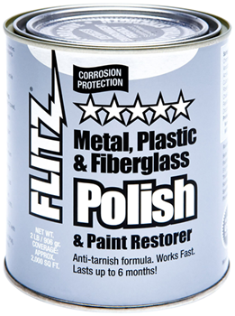 Flitz Internati 147141 Flitz CA03518-6 Polish Paste  Clean/Polish/Protect Quart 2 lbs