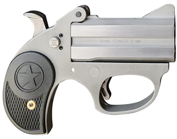 STINGER Bond Arms BASRS Stinger  9mm Luger 2.5" Matte Stainless Barrel 2rd Black Anodize
