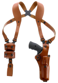 147497 Galco VHS4104 VHS 4.0 Shoulder System Vertical Style made of Leather with Tan Fi