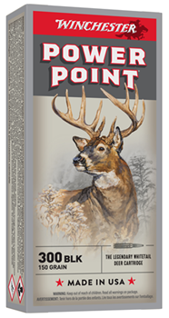 Winchester Ammu 147602 Winchester Ammo X300BLK Deer Season XP  Power Point 150 gr 20 Bx/ 10 Cs