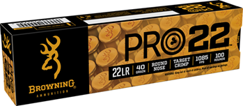 Browning Ammuni 147840 Browning Ammo B194122101   Browning Ammo B194122101  PRO22 Subsonic 22 LR 40 gra