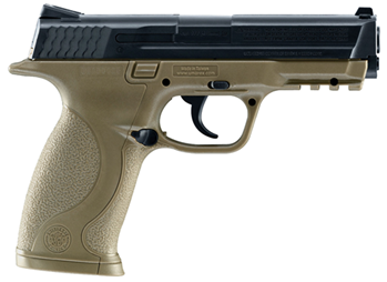 Umarex 15320 S&W Air Pistol 2255051 S&W M&P  CO2 177 BB 19rd Flat Dark Earth Frame Black Slid