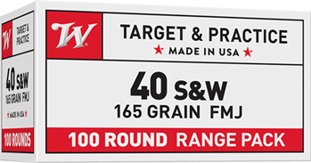 Winchester Ammu 15871 Winchester Ammo USA40SWVP Best Value 40 Smith & Wesson (S&W) 165 GR Full Metal J