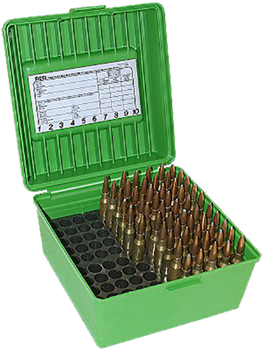 Mtm Molded Prod 15903 MTM Case-Gard R-100-MAG-10 Deluxe R-100 Multi-Caliber Rifle Green Polypropylene