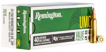 15938 Remington Ammunition 23783 UMC  22-250 Rem 50 gr Jacketed Hollow Point (JHP) 40