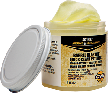 Cva/blackpowder 16620 CVA AC1687 Barrel Blaster Quick Clean Patches 6 oz Cotton