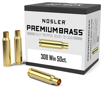 16697 Nosler 10225 Unprimed Cases  308 Win Rifle Brass 50 Per Box