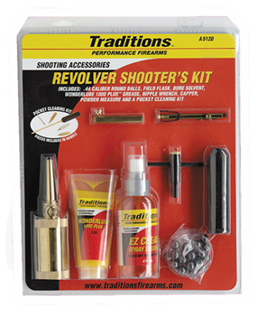 Traditions Inc 16894 Traditions A5120 Sportsmans Kit 44 Cal Revolver Firearm Nylon Bristles 1 Kit