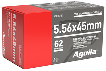1717 Aguila 1E556110 Rifle  5.56x45mm NATO 62 gr Full Metal Jacket Boat-Tail (FMJBT)