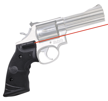 Crimson Trace C 18584 Crimson Trace LG308 Lasergrip SW K/L Rnd Butt Red 633nm 5mW .5"@50ft Blk Rubber