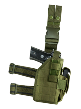 Ncstar / Vism 1930 NcStar CVDLHOL2954G Drop Leg  Green PVC Fabric Tactical Universal Semi-Auto Hand