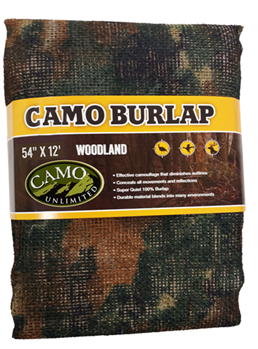 Camo Unlimited 20470 Camo Systems 9540 Burlap  Woodland 54" H x 12" L