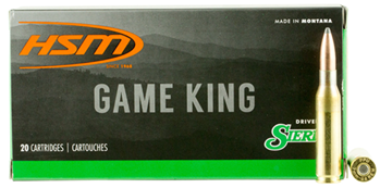 Hsm/hunting Sha 20815 HSM 7MM088N Game King  7mm-08 Rem 150 gr Sierra GameKing Spitzer Boat-Tail 20 Bx