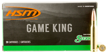 Hsm/hunting Sha 20859 HSM 30842N Game King  308 Win 165 gr Sierra GameKing Spitzer Boat-Tail 20 Bx/ 25