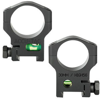Accu-tac Llc 21780 Accu-Tac HSR-300 HSR-30 Scope Ring Set 30mm Tube Matte Black Anodized Aluminum