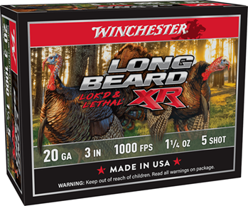 Winchester Ammu 22365 Winchester Ammo STLB2035 Long Beard XR Shot-Lok 20 Gauge 3" 1 1/4 oz 5 Shot 10 B