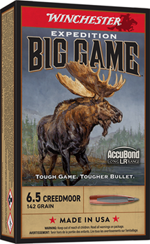 Winchester Ammu 22367 Winchester Ammo S65LR Expedition Big Game  6.5 Creedmoor 142 gr AccuBond Long Ra