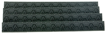 22840 Hexmag HXMLC4PKBLK Rail Covers M-LOK Picatinny Rail 4 Slot Black Polymer 4 Pack