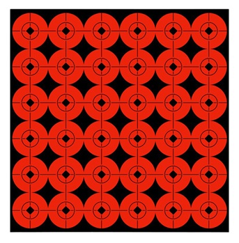 Birchwood Labor 23422 Birchwood Casey 33901 Target Spots 1" Red Bullseye Adhesive 36 Per Page/10Pack