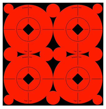 Birchwood Labor 23424 Birchwood Casey 33903 Target Spots 3" Red Bullseye w/Pasters Adhesive 4 Pg/10Pk