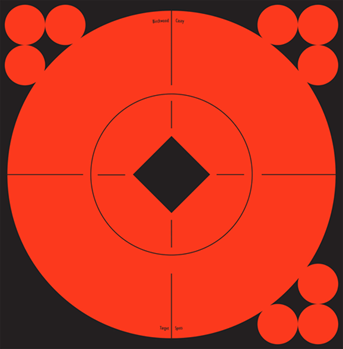 Birchwood Labor 23428 Birchwood Casey 33906 Target Spots 6" Red Bullseye w/Pasters Adhesive 10 Pk
