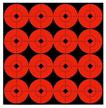 Birchwood Labor 23491 Birchwood Casey 33904 Target Spots  Self-Adhesive Paper Black/Orange 1.5" Bullse
