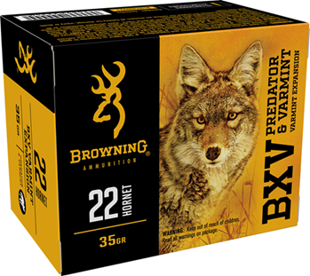 Browning Ammuni 23889 Browning Ammo B192300221 BXV  22 Hornet 35 gr Polymer Tip 20 Bx/ 10 Cs