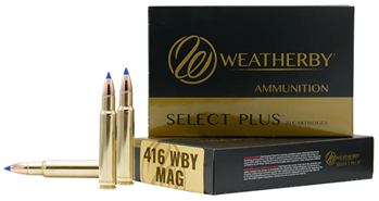 24428 Weatherby B416350TTSX Barnes 416 Weatherby Magnum 350 GR Barnes Tipped TSX 20 Bx