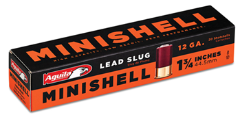 2446 Aguila 1C128974 Minishell  12 Gauge 1.75" 7/8 oz Slug Shot 20 Bx/ 25 Cs