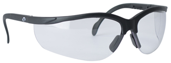 Gsm Outdoors 24939 Walker's GWPCLSG Sport Glasses  99% UV Rated Polycarbonate Clear Lens with Black