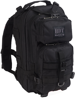 Bulldog Cases 25215 Bulldog BDT410B BDT Tactical Backpack Compact Style with Black Finish, 2 Main &