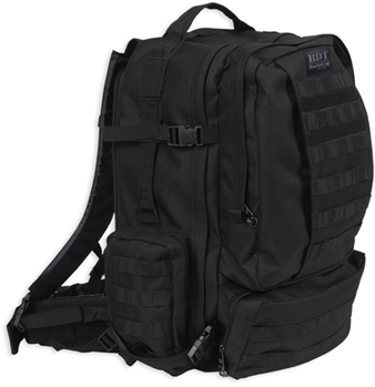 Bulldog Cases 25217 Bulldog BDT412B BDT Tactical Backpack Large Style with Black Finish, 3 Main & 2
