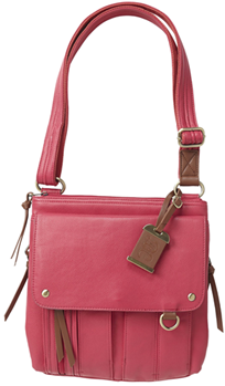 Bulldog Cases 25412 Bulldog BDP036 Cross Body Purse w/Holster Pink Leather Most Sm Pistols & Revolve
